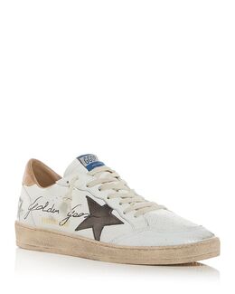 Унисекс кроссовки Ball Star Low Top Golden Goose, слоновая кость/кремовый 5446375 | white silver