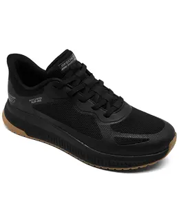 Мужские слипоны: BOBS Sport Squad Chaos 4 с широкой колодкой, повседневные кроссовки от Finish Line Skechers, черный 20259548 | black