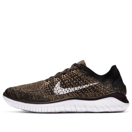 Кроссовки free rn flyknit 2018 'black club gold' Nike, черный 942838-005 | black/club gold/red orbit/white