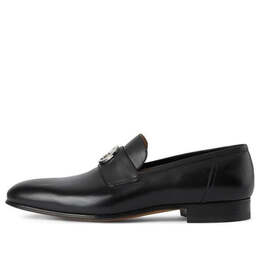 Кроссовки interlocking g loafer 'black leather' Gucci, черный 730134-06f00-1000 | black