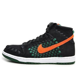 Кроссовки данк тканые Nike, черный 555030-080 | black/team orange-gorge green