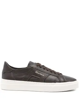Santoni leather lace-up sneakers 31174432