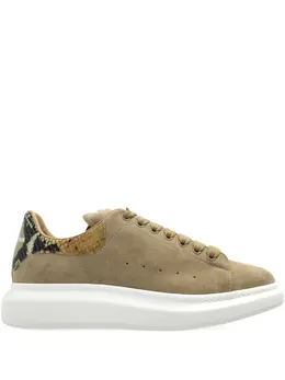 Alexander McQueen Oversized suede snake-detail sneakers 30956998