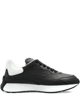 Кожаные кроссовки с логотипом Alexander McQueen, черный 31056568 | черный