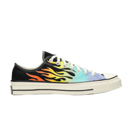 Кроссовки Converse Chuck 70 Low 'Archive Print - Flames', черный 164407c | black/turf orange/egret