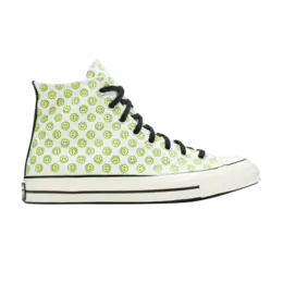 Кроссовки Converse Chuck 70 Happy Camper High 'Allover Smiley Faces', белый 167637c | egret/lemongrass/black