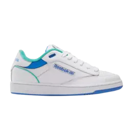 Кроссовки Reebok Club C Bulc 'White Unleashed Green Blue', белый 100201213 | white/unleashed green/kinetic blue