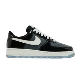 Кроссовки Nike Air Force 1 Low 'Black Iron Grey Patent', черный ib7676 001 | black/armory blue/iron grey/sail