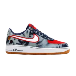 Кроссовки Nike Air Force 1 Low '07 Denim, синий 630930 400 | midnight navy/white-university red