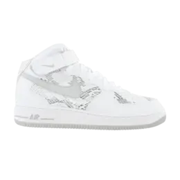 Кроссовки Nike Air Force 1 Mid Premium 'Cocoa Snake', белый 310277 101 | white/neutral grey-black