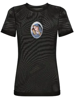 Dolce & Gabbana: Футболка  Madonna в сетку