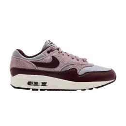Кроссовки Nike Air Max 1 Essential Premium 'Burgundy Crush', красный fq7327 001 | cement grey/taupe grey/phantom/burgundy crush