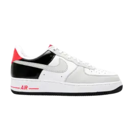 Кроссовки Nike Air Force 1 Low Premium 'Infrared', белый 318775 101 | white/neutral grey-black-infrared