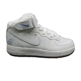 Кроссовки Nike Air Force 1 Mid, белый 306340 112 | white/white-university blue