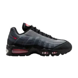 Кроссовки Nike Air Max 95 OG 'Bright Crimson', серый ih4457 002 | black/bright crimson/anthracite/iron grey/smoke grey/light smoke grey