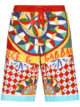Dolce & Gabbana: Шорты  Carretto с принтом