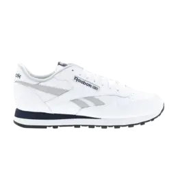 Кроссовки Reebok Classic Leather 'White Grey Vector Navy', белый id9914 | white/pure grey/vector navy