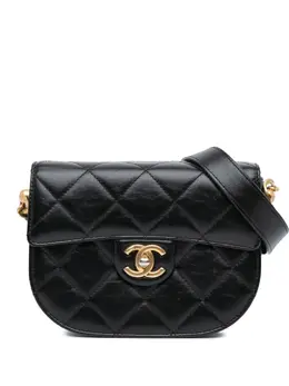 CHANEL Pre-Owned: Чёрная сумка через плечо 