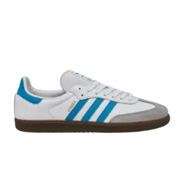 Кроссовки Adidas Samba OG 'White Shock Cyan Gum', белый jr0612 | white/shock cyan/gum