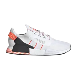 Кроссовки Adidas NMD_R1 V2 'White Solar Red', белый fw6410 | cloud white/cloud white/solar red