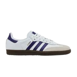 Кеды Adidas Samba ADV 'White Collegiate Purple', белый ie6613 | cloud white/collegiate purple/gold metallic