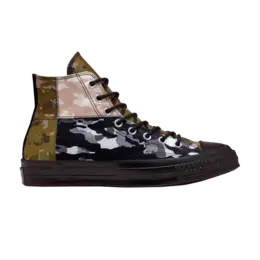 Кроссовки Converse Chuck 70 High 'Patchwork Blocked - Camo Black', черный 165912c | surplus olive/black