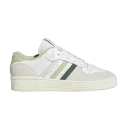 Кроссовки Adidas Rivalry Low 'White Magic Lime', белый gx7081 | cloud white/linen green/magic lime