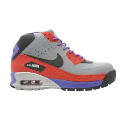 Кроссовки Nike Max 90 Premium Boot, красный 317260 602 | atom red/black-varsity purple-metallic silver