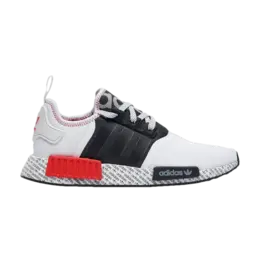 Кроссовки Adidas NMD_R1 'Print Boost - White Black Red', белый fv7848 | white/black/lush red