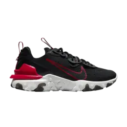 Кроссовки Nike React Vision 'Black University Red', черный fb3353 001 | black/iron grey/white/university red
