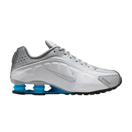 Кроссовки Nike Shox R4 'Blue Lagoon', белый hq1988 005 | metallic silver/white/blue lagoon/blue lagoon