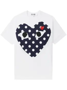 Comme Des Garçons Play: Футболка  Heart с принтом