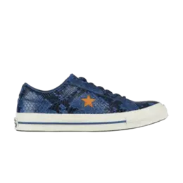 Кроссовки Converse One Star Low 'Blue Reptile', синий 161544c | mason blue/turmeric gold/egret