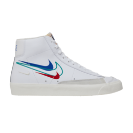 Кроссовки Nike Blazer Mid '77 'Multi-Swoosh', белый dn7996 101 | white/game royal/university red/green noise