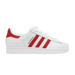 Кроссовки Adidas Superstar 2 'White Scarlet', белый jq4728 | cloud white/better scarlet/core black