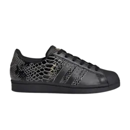 Кроссовки Adidas Superstar Snakeskin 'Core Black', черный fv3290 | core black/core black/gold metallic