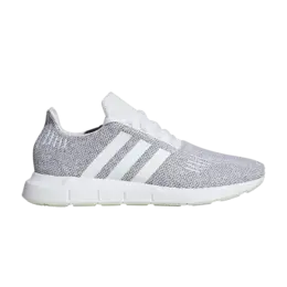 Кроссовки Adidas Swift Run 'White Black', серый bd7970 | cloud white/cloud white/core black