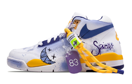 Nike Flight Legacy Антискользящие Износостойкие Мид-топ Винтажные Баскетбольные Кроссовки Мужские Синий Белый Желтый bq4212-102(team28-星系末日) | blue white yellow