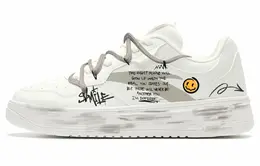 Антискользящие амортизирующие скейтерские кеды с низким верхом для мужчин Anta White 912418001q-2(team537-笑脸) | white