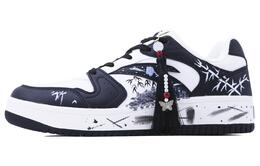 Антискользящие и износостойкие легкие низкие скейтерские кроссовки Anta Men's Black White 912348068-2(team168-熊猫流苏) | black white