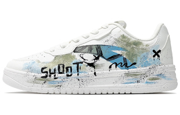 Антискользящие амортизирующие низкие скейтерские кроссовки Anta Life Collection мужские бело-голубые 912418001q-2（team260-疯狂小丑2.0） | white blue