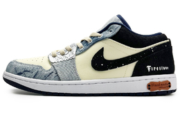 Эйр 1 Противоскользящие и износостойкие легкие низкие винтажные баскетбольные кроссовки мужские черный синий желтый Jordan cz8455-100(team285-男款云野间) | black blue yellow