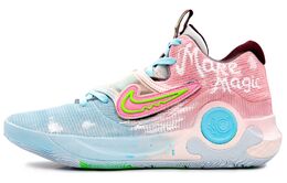 Nike KD Trey 5 X Противоскользящие Износостойкие Высокие Баскетбольные Кроссовки Мужские Синий Розовый dj7554-014（team241-魔力轨迹） | blue pink