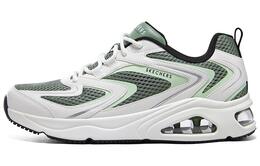 Skechers Скейчерс Мужские Бело-Зелёные Кроссовки Uno Low Top Повседневные 183079-sage | white green