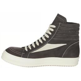 Высокие кожаные кроссовки для скейтбординга мужские черные Rick Owens ru02d6896lwnlvs-7811