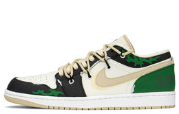 Кроссовки Air 1 Low Top Vintage баскетбольные мужские черно-зеленые Jordan fb7168-121(teama-aj男街头哥特)