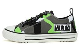 Камуфляжные лоу-топ скейтерские кроссовки мужские неоново-зеленые Valentino, в оригинальной коробке uy2s0d57usgej6 | original shoe box included