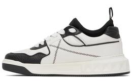 Valentino Валентино Мужские Бело-Черные Кроссовки One Stud Low Top для Скейтбординга 3y2s0h23xmea01