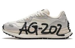 Anta Анта Износостойкие и водонепроницаемые низкие кроссовки для бега мужские бело-серо-черные, цвет слоновая кость/песчаный зернистый серый/грязевой серый 112415580a-1 | ivory white/sand grain gray/mud gray