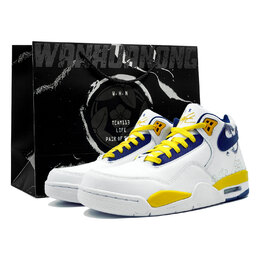 Nike Legacy Vintage Баскетбольные кроссовки Мужские Мид-топ Синий/Желтый bq4212-102(team113-龙腾四海box)